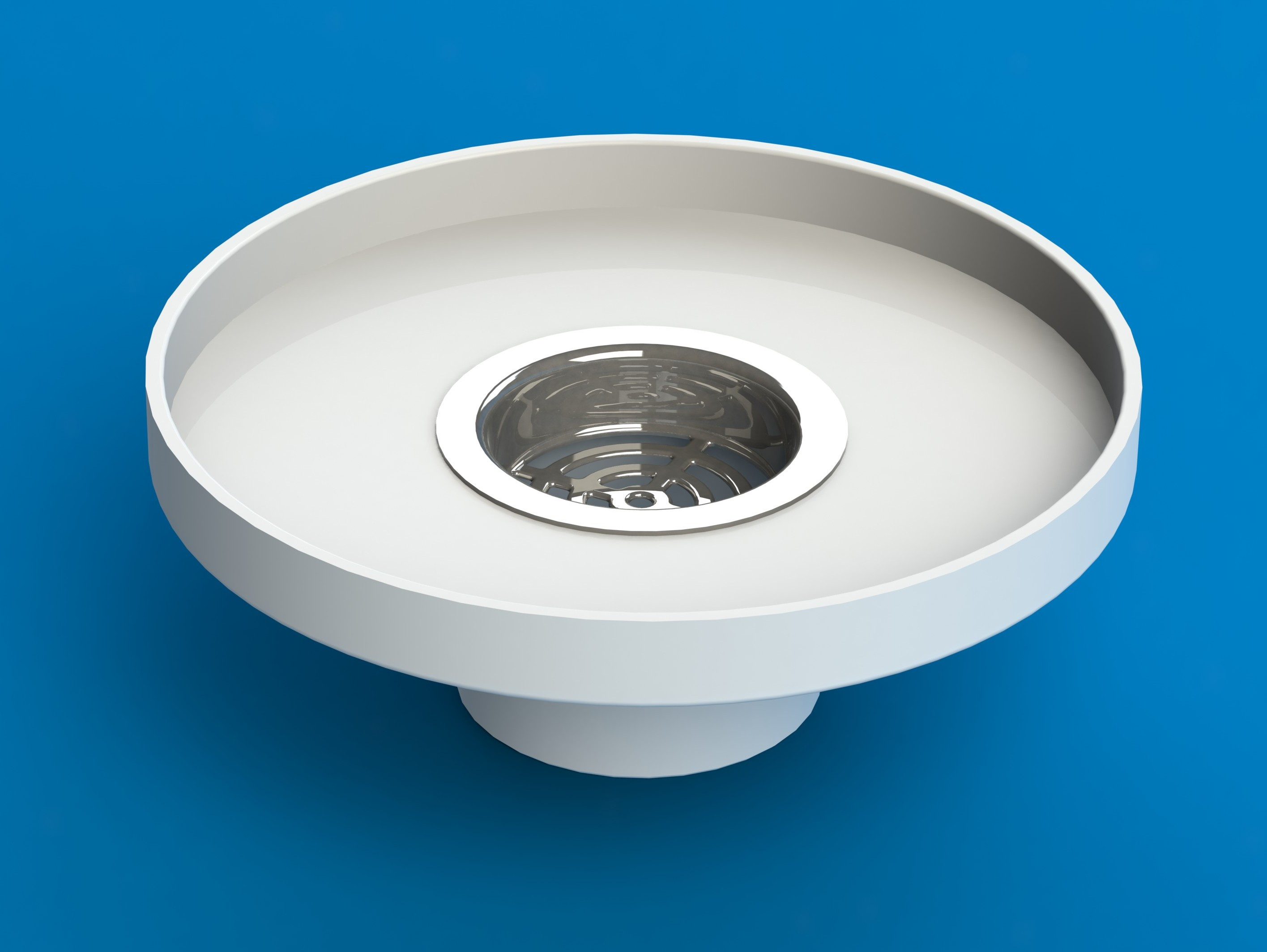 PVC White Under Cap With Stainless Steel Strainer