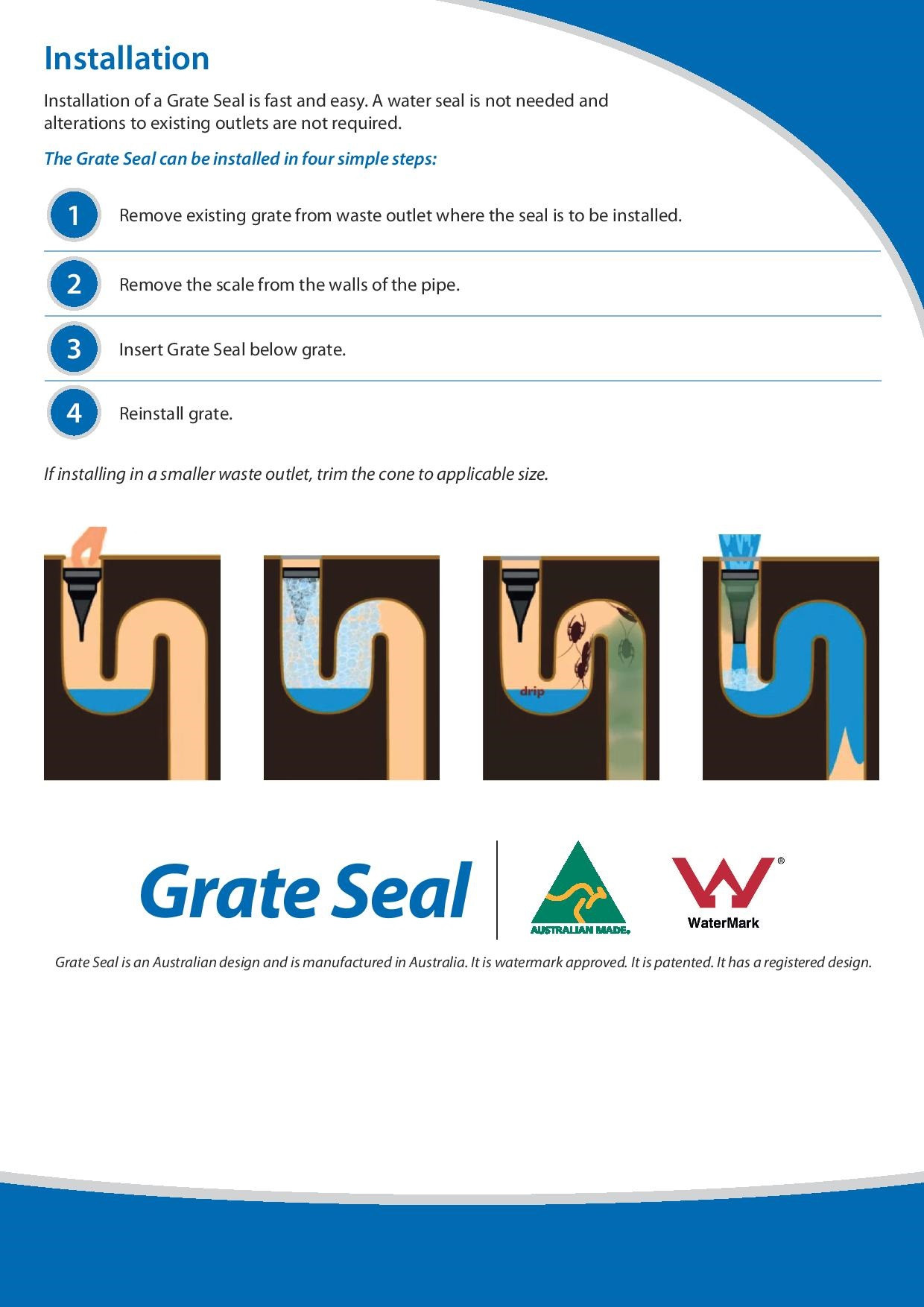 GRATE SEAL - GS01 - 100mm-80mm 