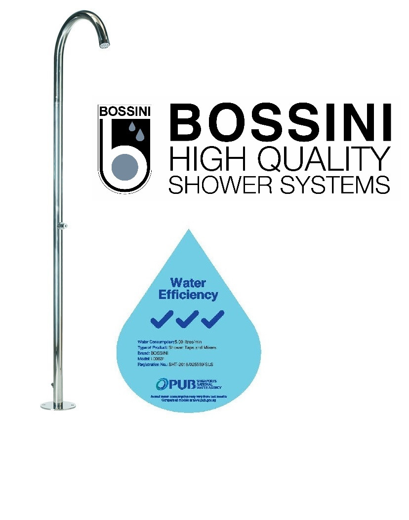 AISI 316 OUTDOOR SHOWER BOSSINI L00831 POOLSHOWER