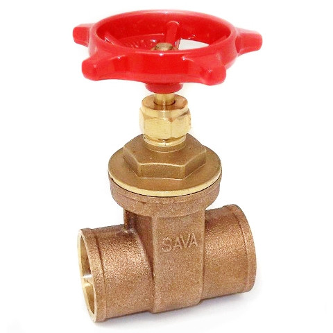 SAVA - GATE VALVE - SOLDER ENDS - GUNMETAL